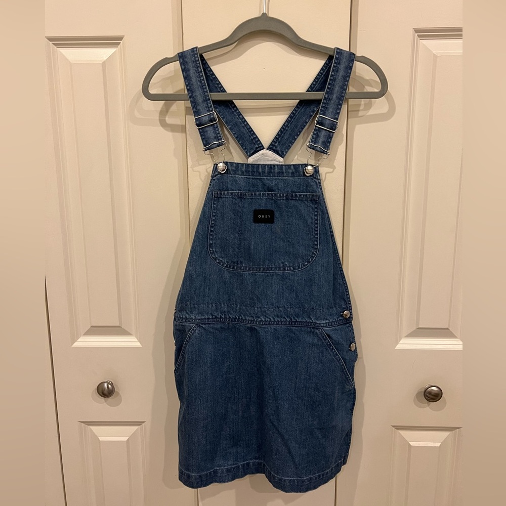 Denim overall dress